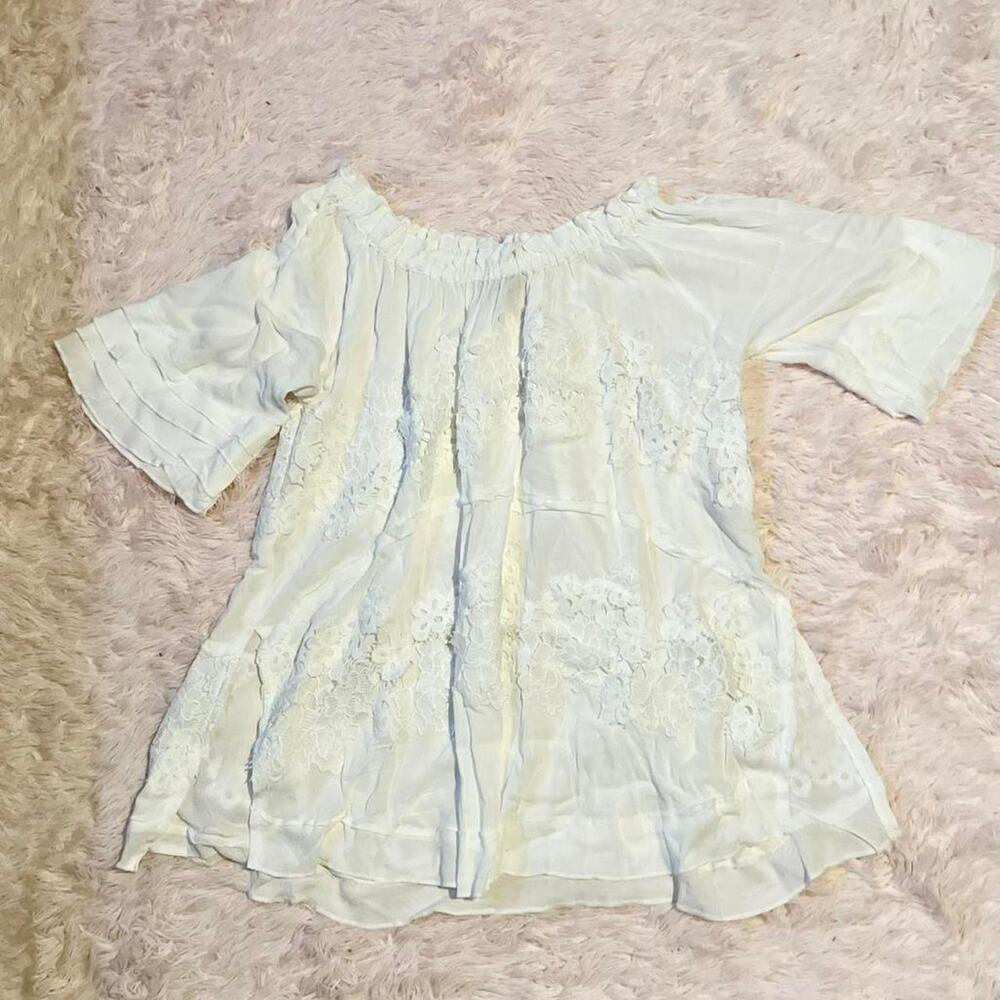 White Lace Boho Storybook Bridal Clean Twee Coquette Lolita Floral Delicate Top